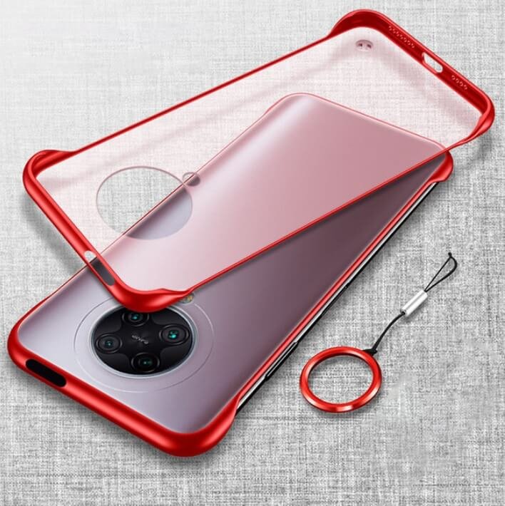 Funda Poco Pocophone F2 Pro Roja Esquinas Delgada