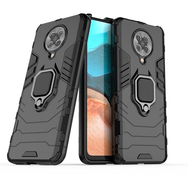 Funda Pocophone Poco F2 Pro IShock Resistante con anilla Negra