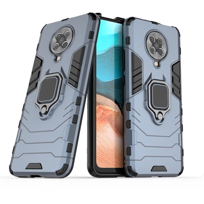 Funda Pocophone Poco F2 Pro IShock Resistante con anilla Gris