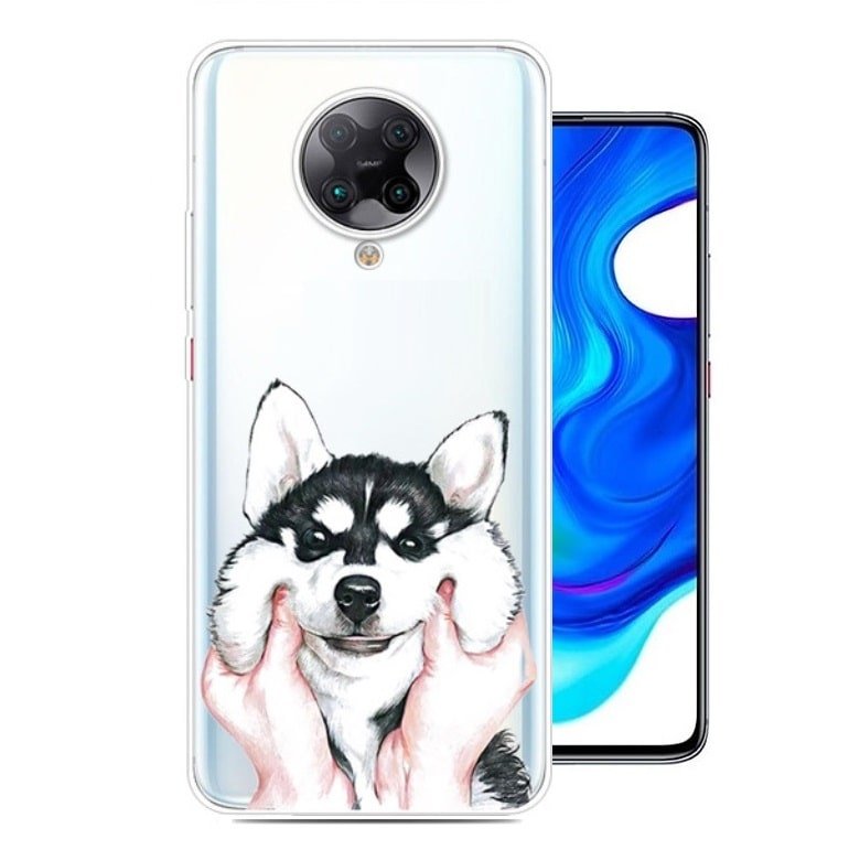 Funda Pocophone F2 Pro TPU Dibujo Husky