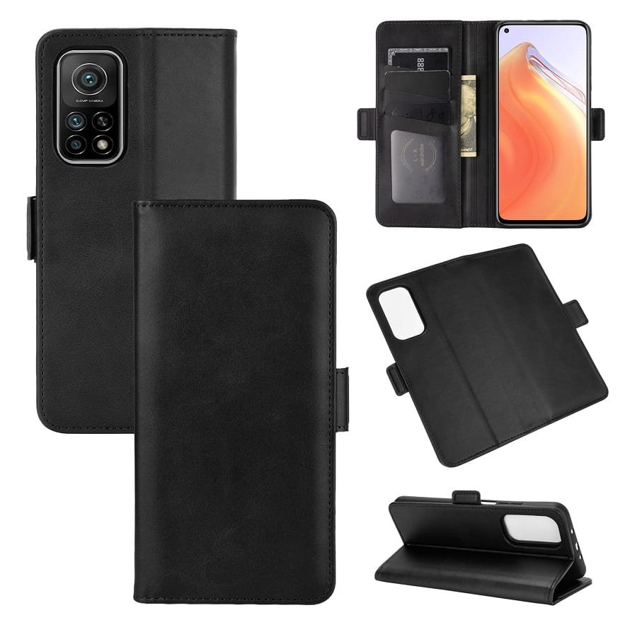 Funda Cartera Xiaomi Mi 10T y Mi 10T Pro Soporte Negra detalle