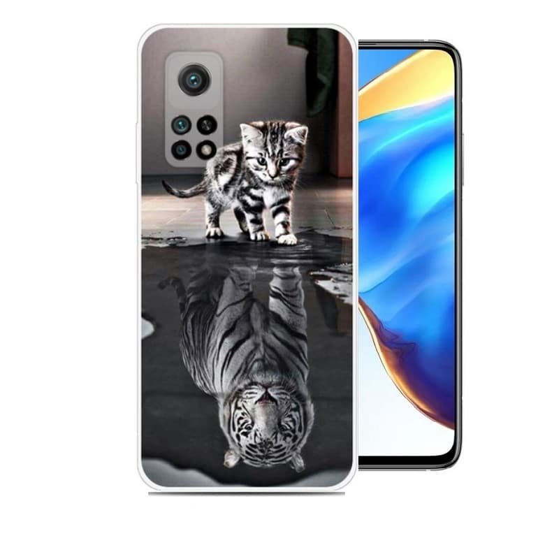 Funda Xiaomi MI 10T y M10T Pro TPU Gatito Reflejo