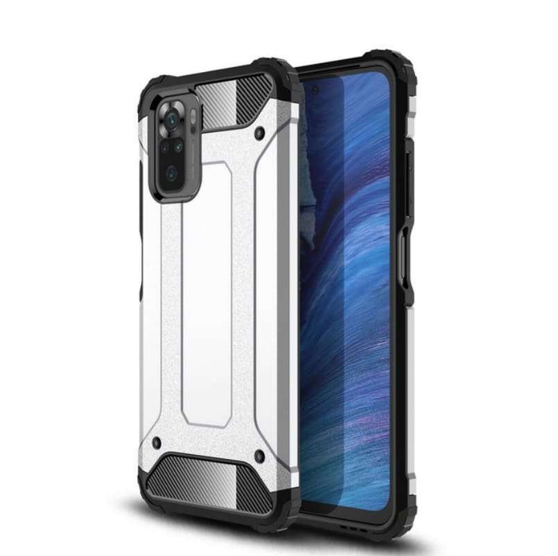 Funda Xiaomi Redmi Note 10 Hybrid Plateada