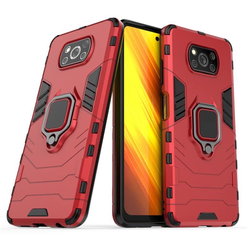 Funda Xiaomi Pocophone X3 Pro Armor magnetica roja