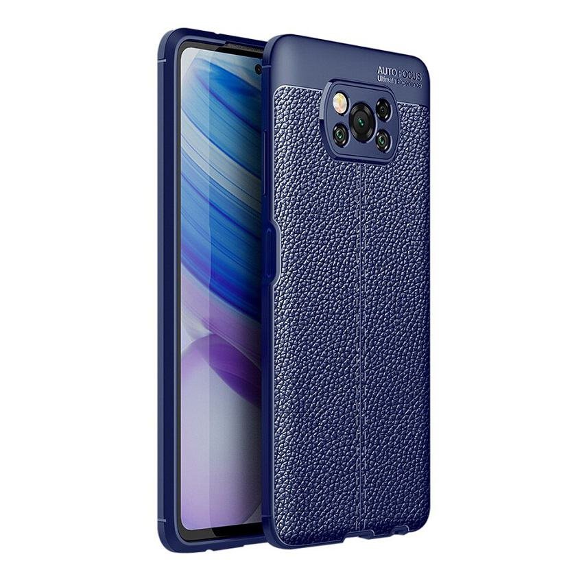 Funda Xiaomi Poco X3 Pro texturada Carbono azul