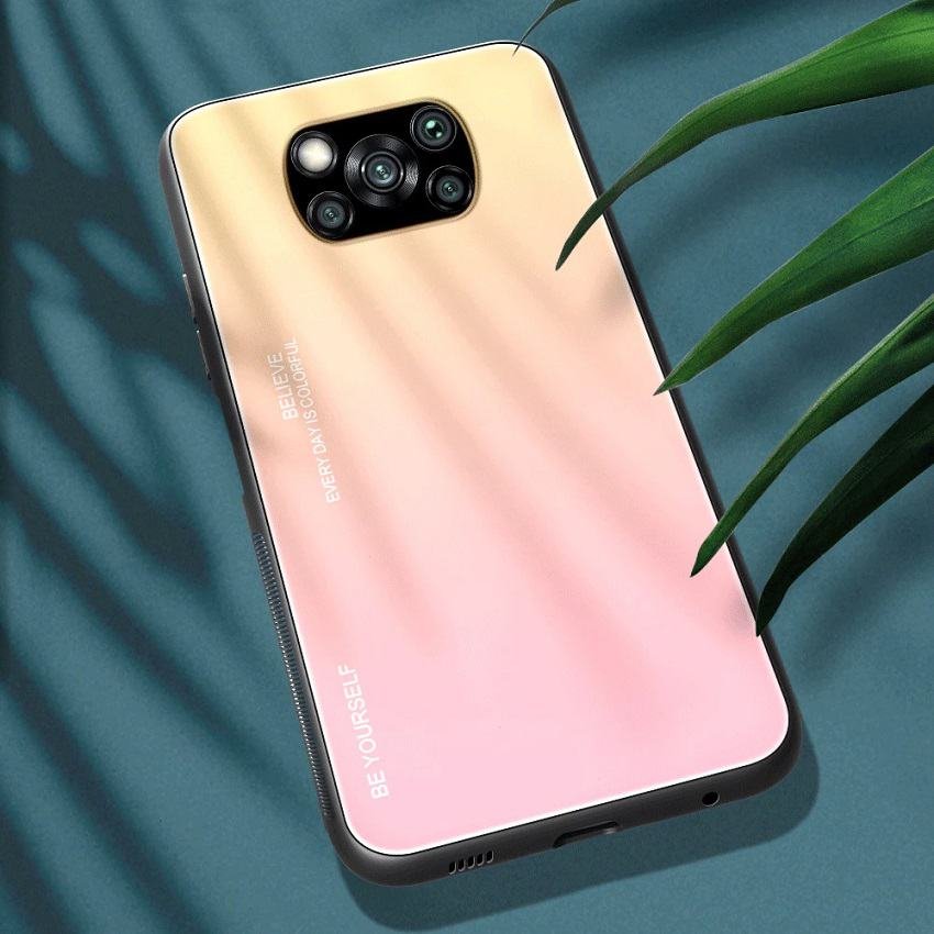 Funda Xiaomi Poco X3 Pro Silicona y cristal templado amarilla