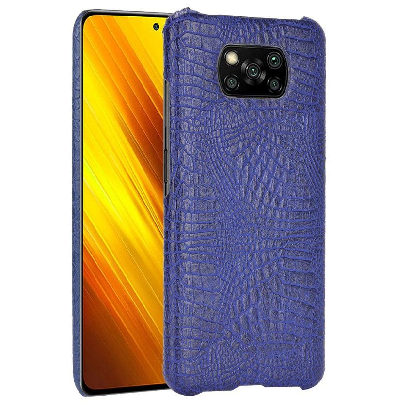 Carcasa Xiaomi Poco X3 Pro Cocodrilo azul