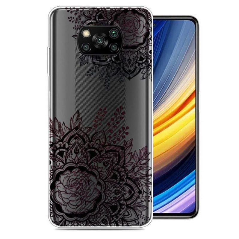Funda Silicona transparente Pocophone Poco X3 Pro Encaje
