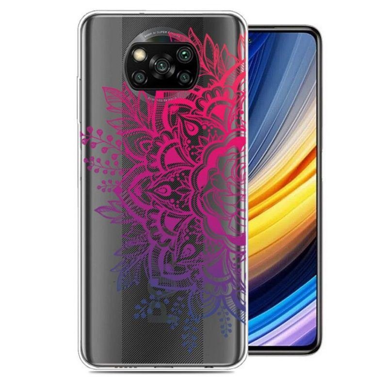 Funda Silicona transparente Pocophone Poco X3 Pro Pin Rosa