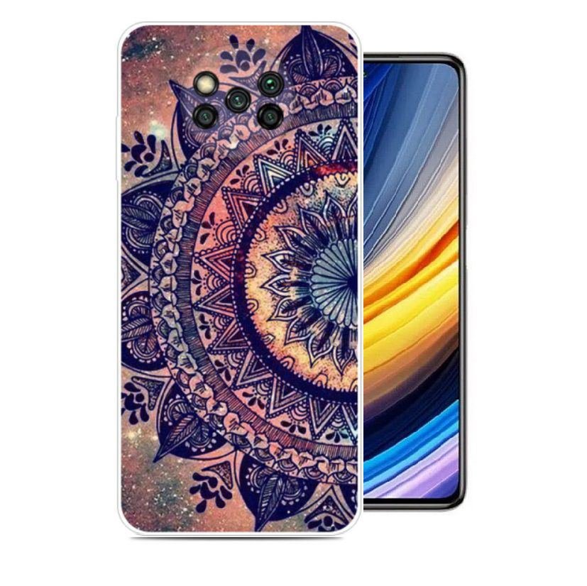Funda Silicona transparente Pocophone Poco X3 Pro flor