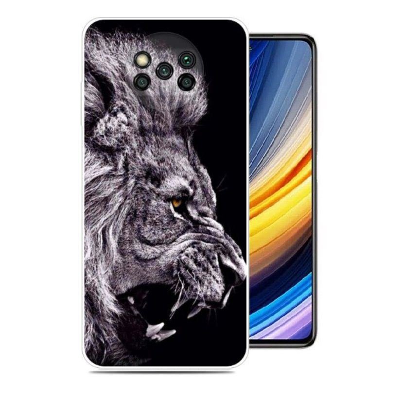 Funda Silicona transparente Pocophone Poco X3 Pro leon