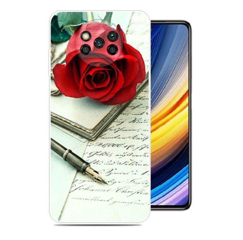 Funda Silicona transparente Pocophone Poco X3 Pro rosa