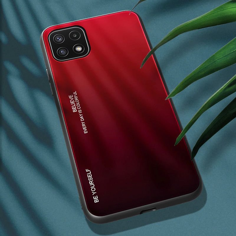 Funda Samsung Galaxy A22 5G Tpu y cristal roja