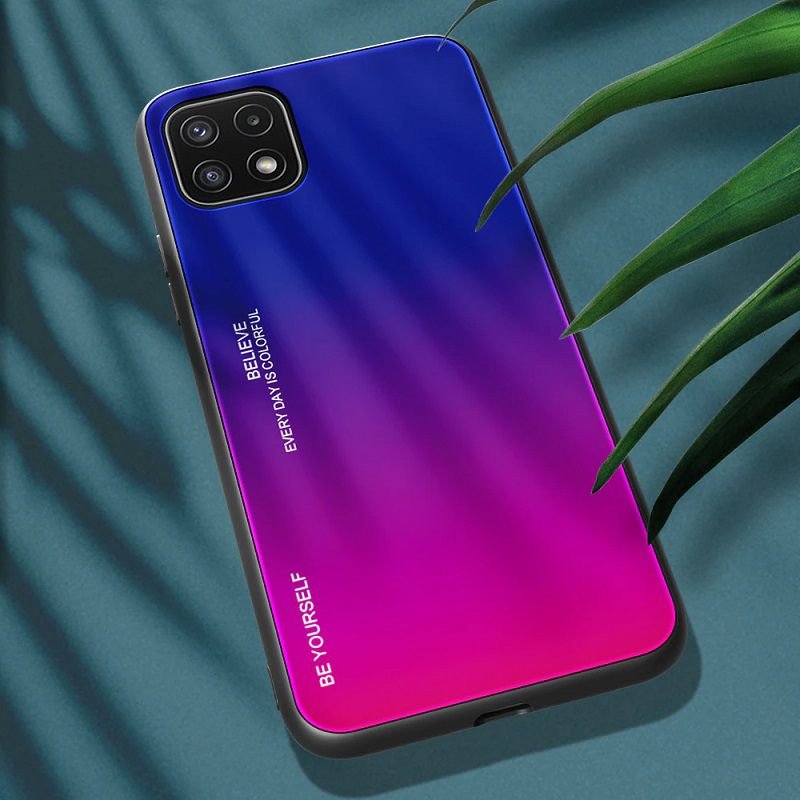 Funda Samsung Galaxy A22 5G Tpu y cristal fucsia