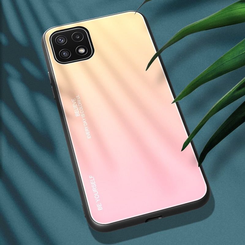 Funda Samsung Galaxy A22 5G Tpu y cristal amarilla