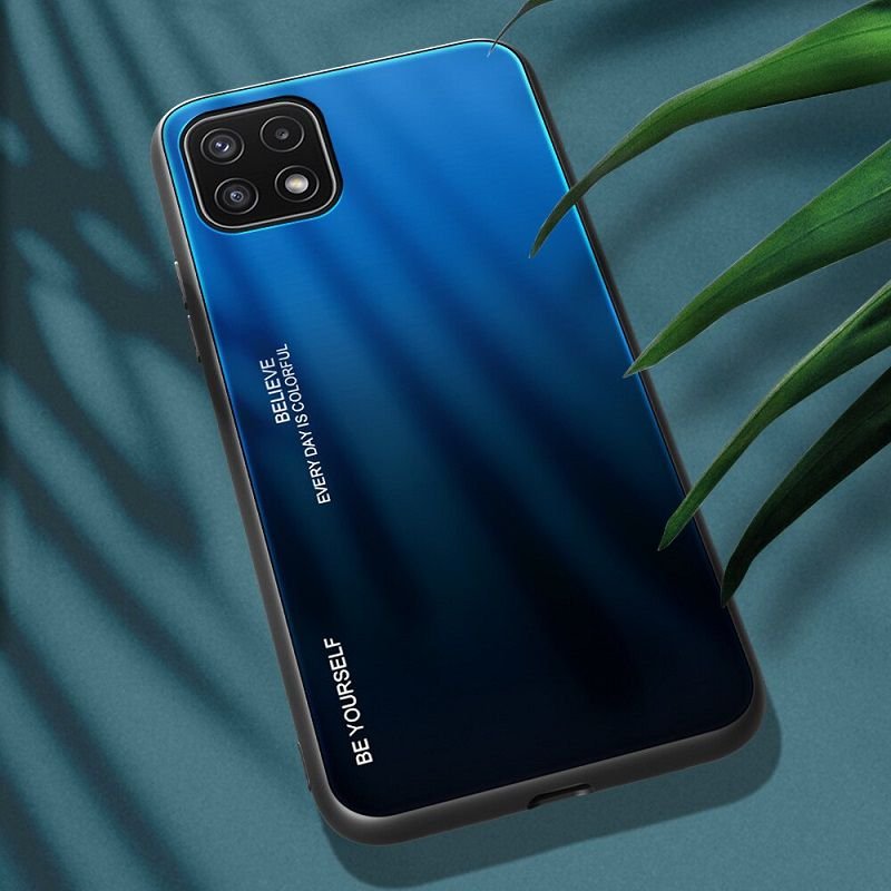 Funda Samsung Galaxy A22 5G Tpu y cristal azul