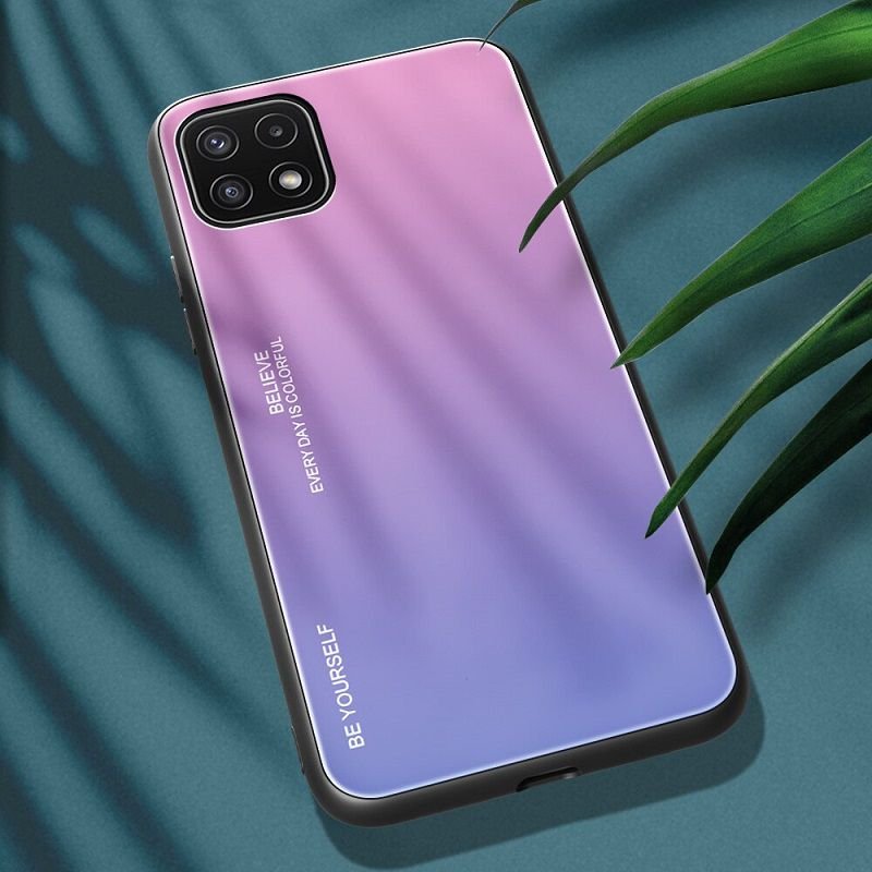 Funda Samsung Galaxy A22 5G Tpu y cristal lila