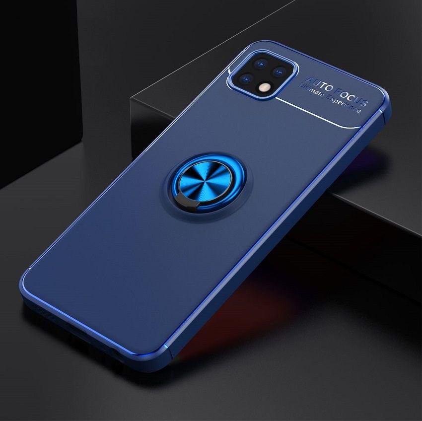 Funda Samsung Galaxy A22 5G Anillo imantado azul