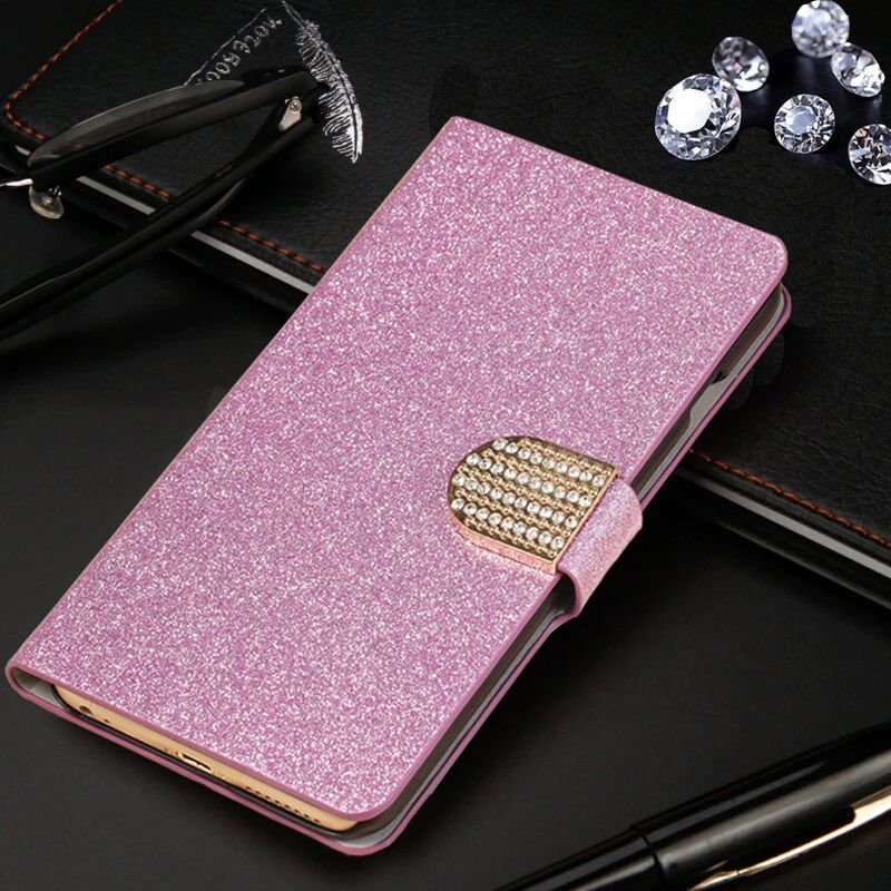 Funda Cartera Samsung Galaxy A22 5G Diamantes Rosa