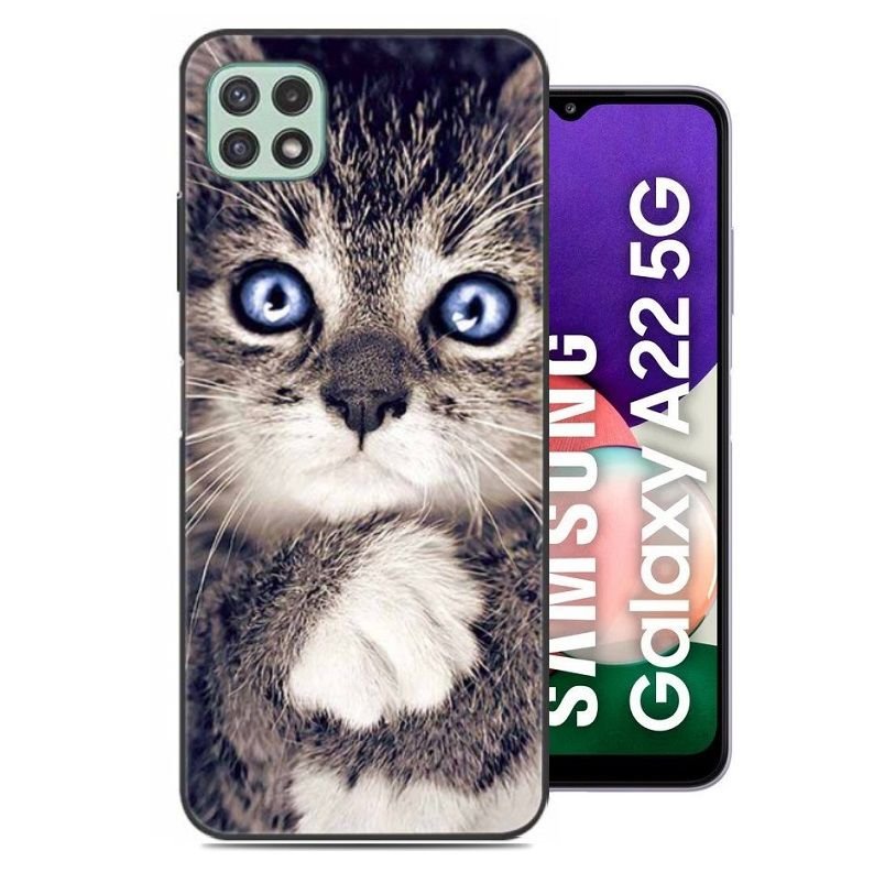 Carcasa flexible Samsung Galaxy A22 5G Gatito