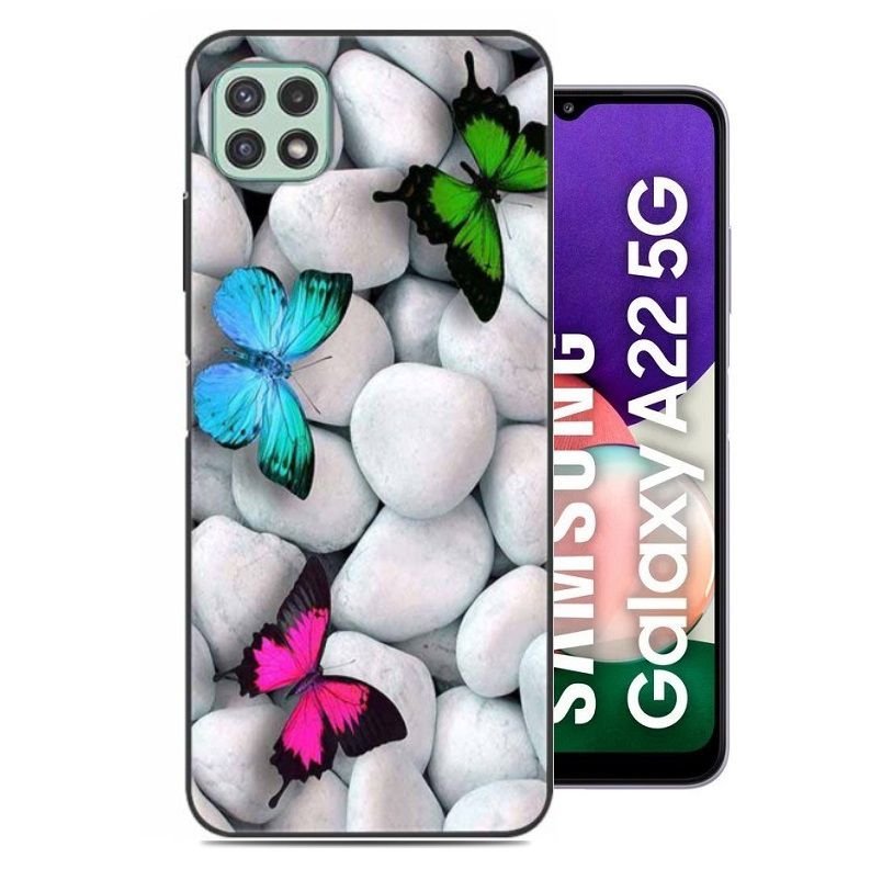 Carcasa flexible Samsung Galaxy A22 5G Mariposa