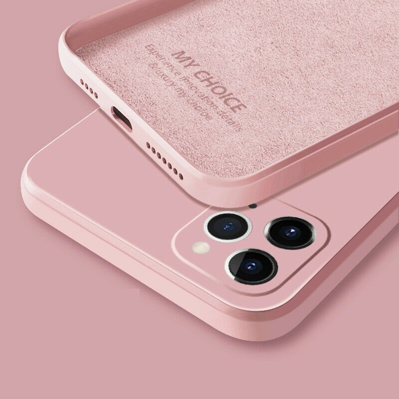 Carcasa iPhone 13 Pro o Pro Max sedosa Rosa. Silicona liquida.