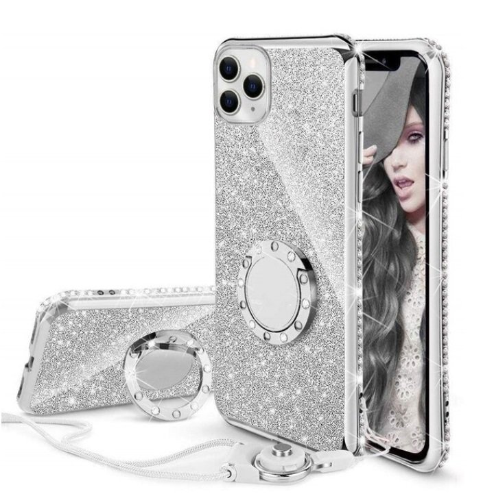 Funda Bling iPhone 13 Pro o Pro Max diamante Oro Blanco