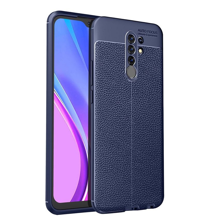 Funda Xiaomi Redmi 9 o 9T Cuero Tpu Focus azul