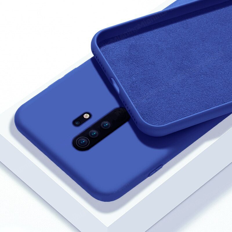 Funda Silicona liquida Xiaomi Redmi 9 o 9T sedosa azul