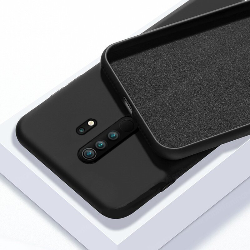 Funda Silicona liquida Xiaomi Redmi 9 o 9T sedosa negra