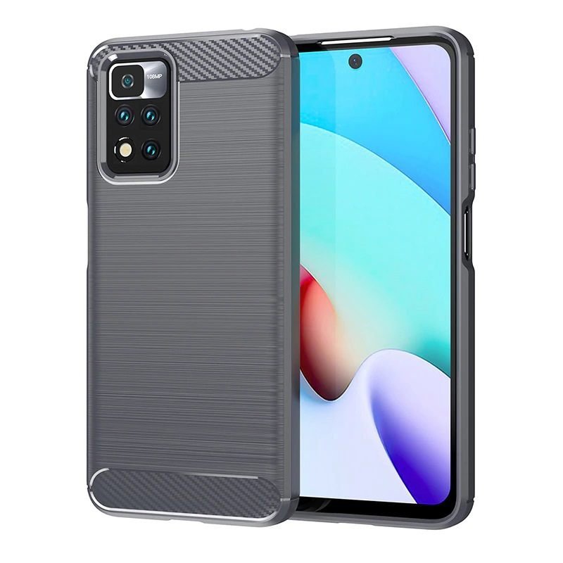 Funda Xiaomi Redmi Note 11 Pro texturada Cepillada Gris