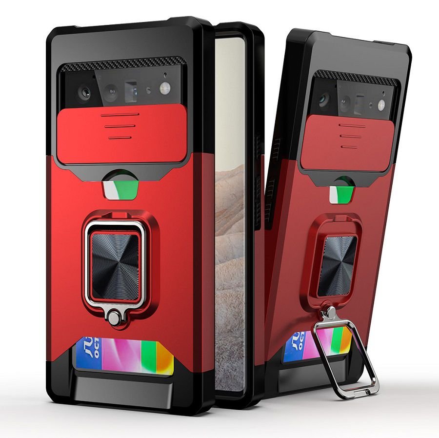 Funda Armadura Google Pixel 6 Pro Roja magnetica