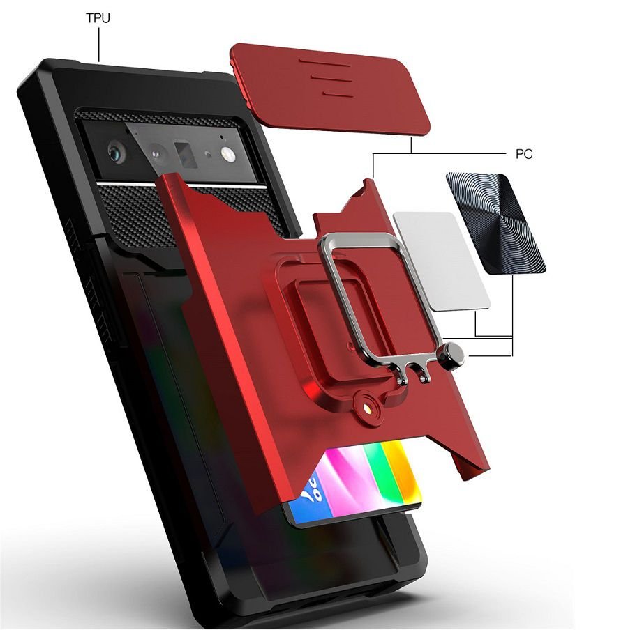 Funda Armadura Google Pixel 6 Pro Roja detalle