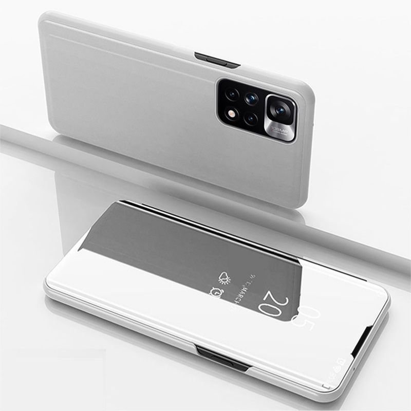 Funda Xiaomi Redmi Note 11 y 11S libro Espejo Plateada