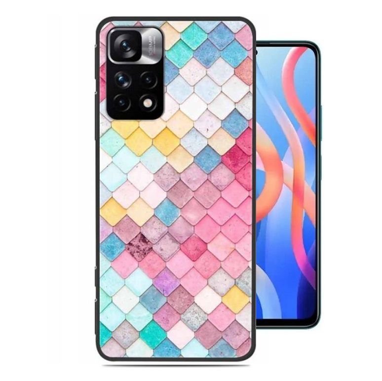 Funda silicona Redmi Note 11y 11S Cuadritos