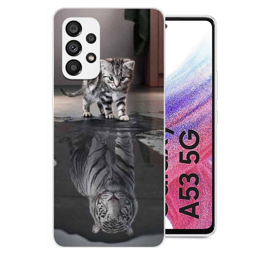 Funda Samsung Galaxy A53 5G silicona sombra de gato