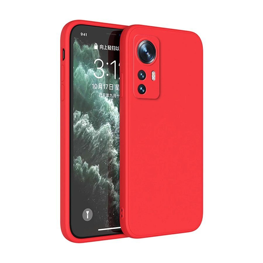 Funda Xiaomi 12T y Pro Silicona Liquida roja