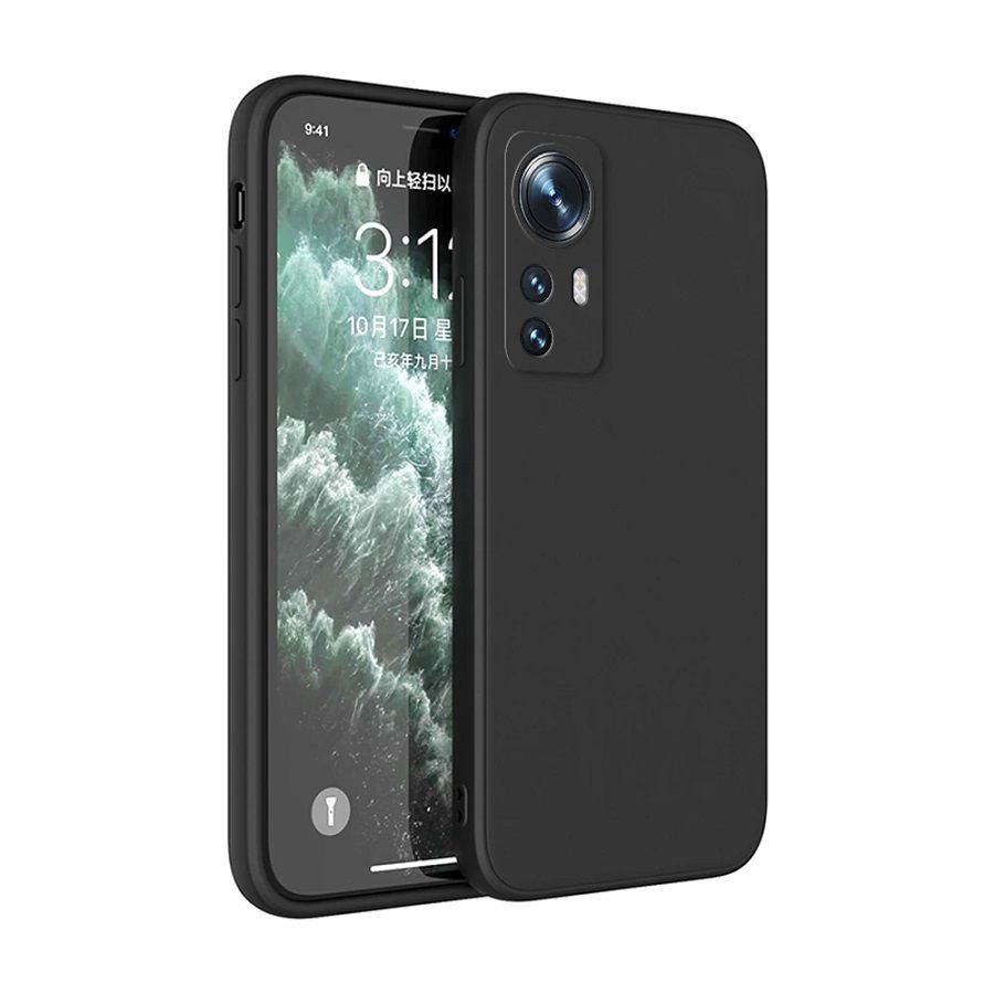 Funda Xiaomi 12T y Pro Silicona Liquida negra