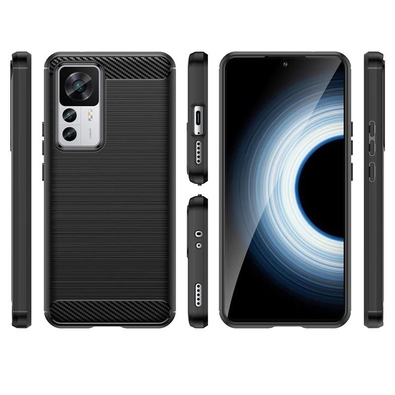 Funda Xiaomi 12T y Pro Silicona Carbono detalle