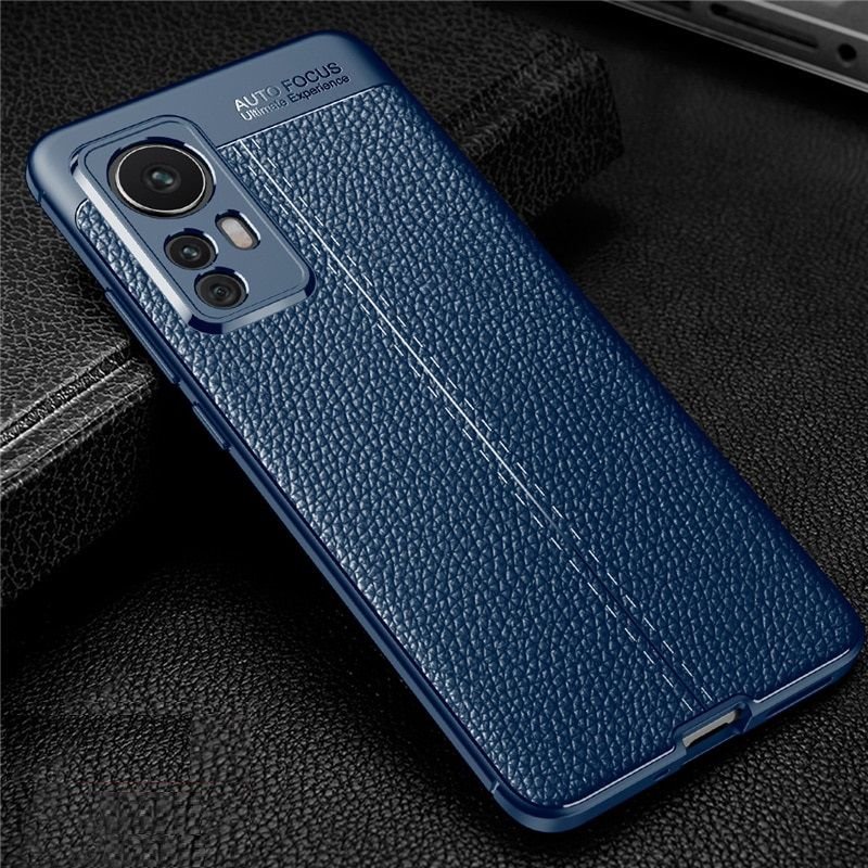 Funda Xiaomi 12T y Pro Silicona Cuero azul marino