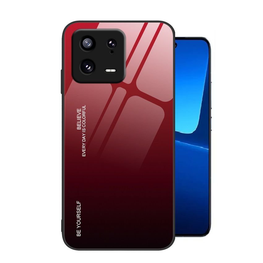 Carcasa Xiaomi 13 y Pro Trasera Cristal templado Roja