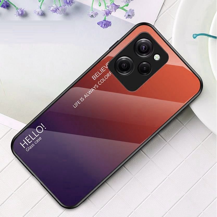 Funda Poco X5 Pro 5G Tpu Trasera Cristal templado Roja