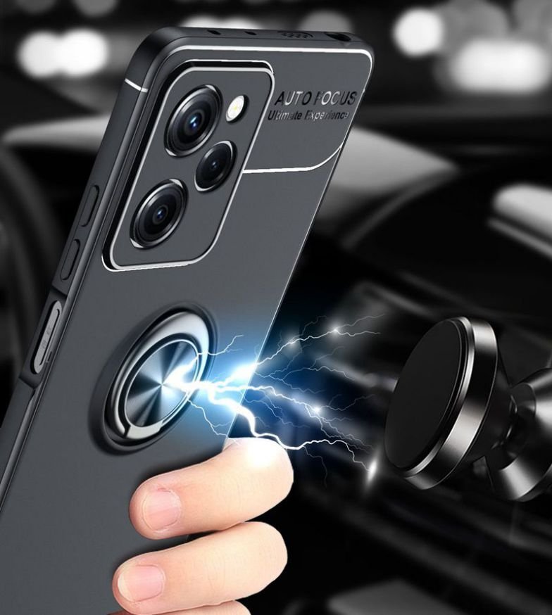 Funda Poco X5 Pro 5G Azul Magnetica soporte coche