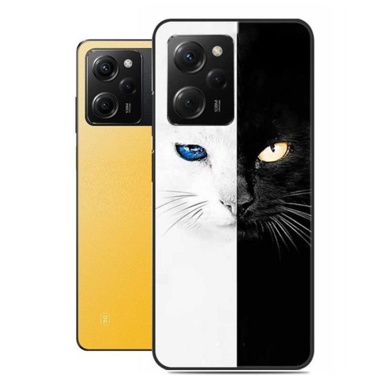 Funda Poco X5 Pro 5G Gel Dibujo Blanco y Negro