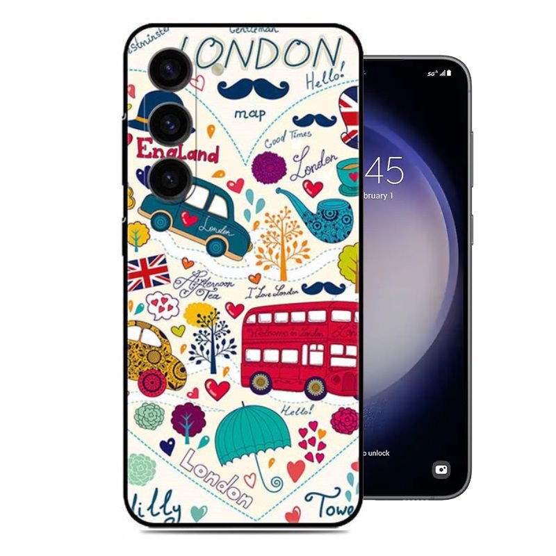 Funda Samsung Galaxy S23 o S23 Plus Dibujo Londres