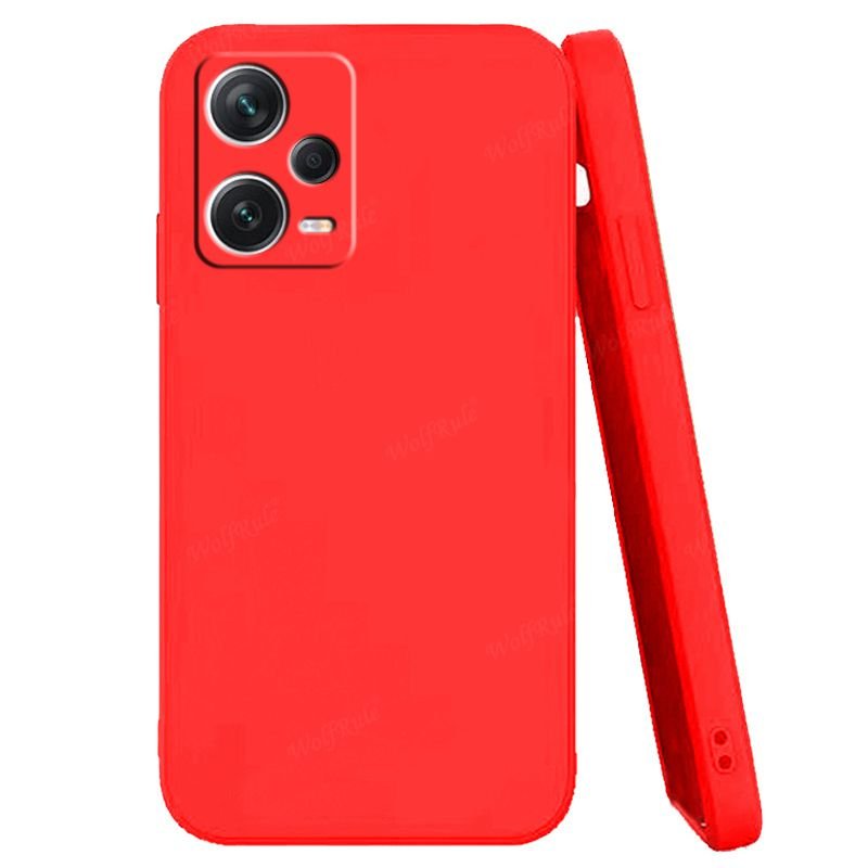 Funda silicona Redmi note 12 Pro con tacto sedoso roja
