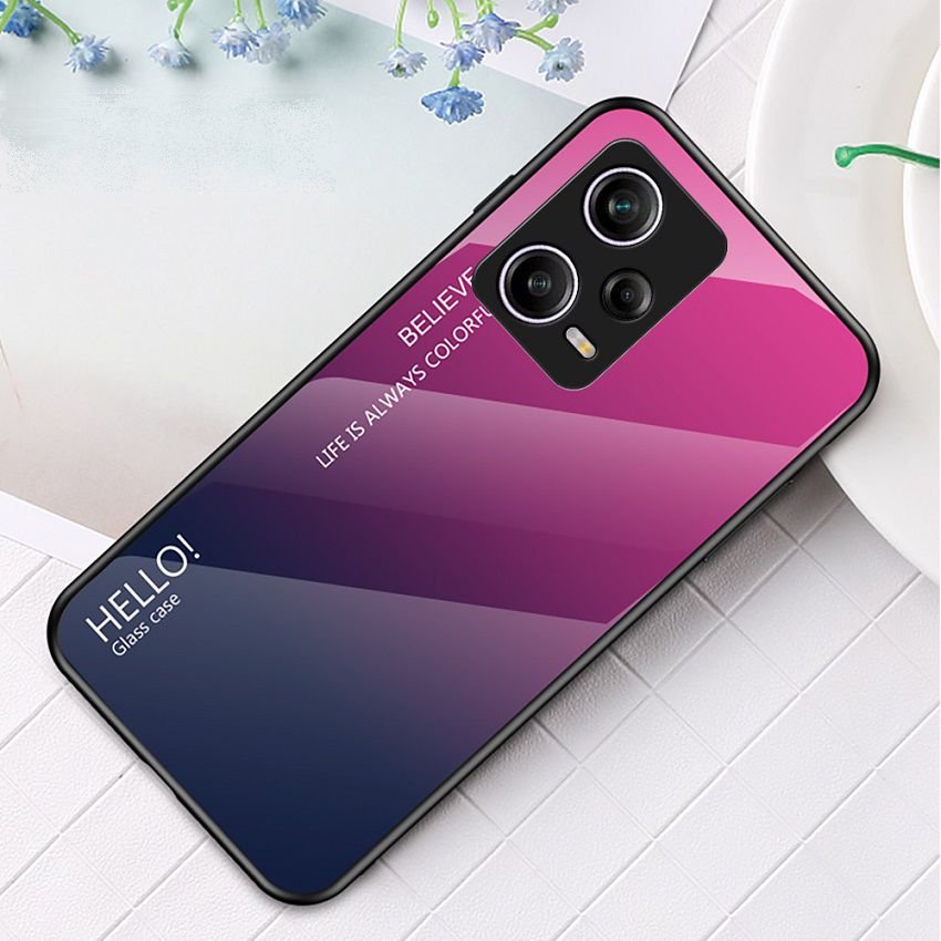 Funda Xiaomi Redmi Note 12 Pro 5G Tpu Trasera Cristal fucsia