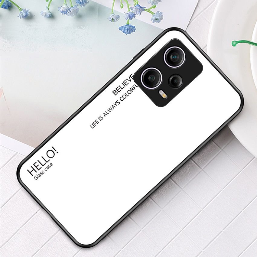 Funda Xiaomi Redmi Note 12 Pro 5G Tpu Trasera Cristal blanca