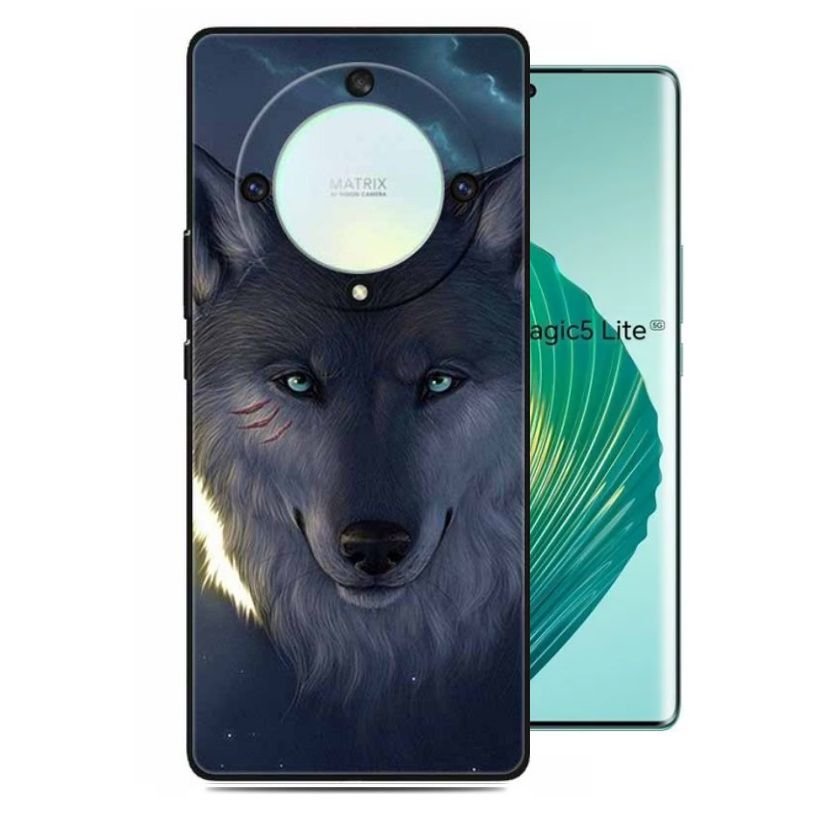 Funda Honor Magic5 Lite Gel Dibujo Lobo