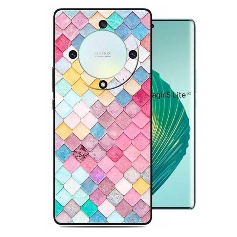 Funda Honor Magic5 Lite Gel Dibujo Cuadritos